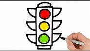 How to Draw Traffic Lights | Easy Drawing Tutorial