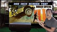 Borsso Crystal 300 Inch Screen Test !! Best Budget 4k Projector Under 16000 rs