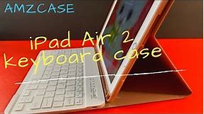 iPad Air 2 9.7" Keyboard Case, Pink, AMZCase, white bluetooth wireless keyboard