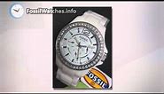 Fossil Watches - Fossil Women's CE1010 White Ceramic Bracelet Analog Dial Multifunction Watch