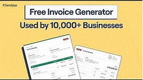 Free Invoice Generator | Clientjoy