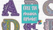 FREE Layered Mandala Alphabet SVG