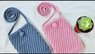 Easy Crochet Phone Bag Tutorial For Beginners | Chenda DIY