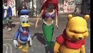 Donald, Ariel and Pooh bear dancing