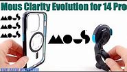 A bike mount case by Mous?? Clarity Evolution for iPhone 14 Pro is clear, protective & easy to use!