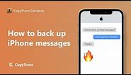 How to back up iPhone messages