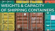 WEIGHTS AND CAPACITY OF SHIPPING CONTAINERS | CONTAINER SHIP | UASUPPLY