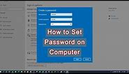 how to put password on laptop