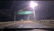 late night driving on LPT highway Malaysia