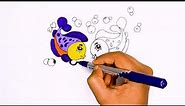 How to Draw a Cute Fish - Cute Fish Drawing