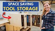 Slide Out Pegboard Cabinet For Space Saving Tool Storage! DIY Workshop/Garage Storage