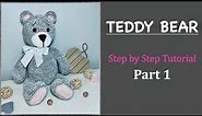 TEDDY BEAR Crochet toy DIY_Part 1/ Amigurumi Detailed TUTORIAL Teddy Bear