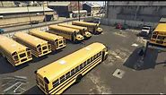 GTA V School Bus Garage 1.0 Bus1and Bus2 add on Mod Bus.