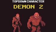 Demon 2 - Top Down Pixel Art Character Assets by sanctumpixel
