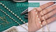 How to make pearl chain - DIY Pearl Chain - Pearl chain necklace - DIY Pearl necklace -