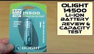 Olight 750mAh 14500 3.7v Rechargeable Li-ion Batteries: Test