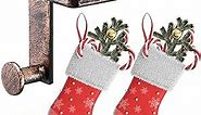 sikiwind Christmas Stocking Holders Heavy Duty Xmas Stocking Hooks Mantel Stocking Hangers for Mantle Wrought Iron Stocking Holder with Protective Pad for Fireplace Home Shelf