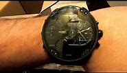 Diesel Watch Men's Mr Daddy 2.0 Quartz Stainless Steel and Silicone Chronograph