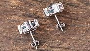 NOVICA Blue Topaz .925 Rhodium Plated Silver Button Earrings