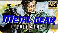 METAL GEAR (1988) | 4K NES Classic | Full Game - 100% Gameplay Movie Walkthrough【4K UHD】