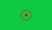 Download Red Circle radar radio waves signal target symbol icon animation isolated on green screen background for free