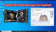 Gigabyte Realtek HD Audio Manager Windows 10