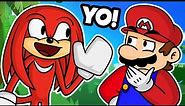 Mario meets Knuckles The Echidna