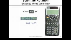 Scientific Notation and the Sharp EL-W516 WriteView Calculator
