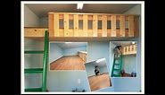 BUILD A LOFT BED WITH NO SUPPORT BEAMS!!! AND EXTRAS!