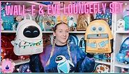 Disney Unboxing Pixar Wall-e & Eve Loungefly Mini Backpack Set Christmas Style Haul Vlog 4K