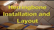 Diagonal Herringbone kitchen backsplash step by step layout and installation