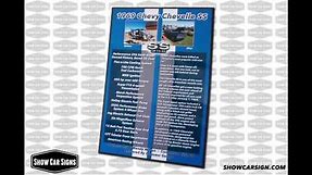 Classic Car Show Signs