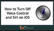 How to Turn Off Voice Control and Siri on iPhone and iPad