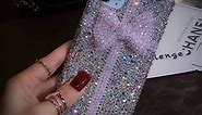 Pink Bow for iPhone 12 Glitter Diamond Case with Wrist Strap Loop Cute Bling Rhinestone Sparkle Shiny Soft Silicone Shockproof Women Girls Protective Case for iPhone 12 6.1 inch(iPhone 12)