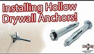 Hollow Drywall Anchors Explained & How To Install Them