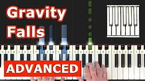 Gravity Falls - Theme - Piano Tutorial Easy - Sheet Music (Synthesia)