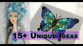 DIY BUTTON ARTS AND CRAFTS | USES FOR OLD BUTTONS | UPCYCLE BUTTONS