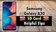 Samsung Galaxy A20 SD Card Helpful Tips | How to put memory card in samsung a20 | H2TechVideos