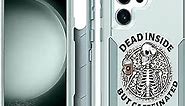 for Samsung Galaxy S23 Ultra Case, Heavy Duty Protective Shockproof Skull Skeleton S23 Ultra Case for Men Women Boys Girls, Designer Tough Rugged Bumper Hard Phone Case for Samsung S23 Ultra