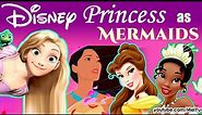 Draw Disney Princess as Mermaids: The Little Mermaid Art Challenge | Mei Yu's Coloring Book