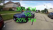 Comparison Between 35% Window Tint VS. 20% Window Tint On A Car