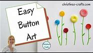 EASY CUTE BUTTON ART TUTORIAL FOR ADULTS AND KIDS - 5 Minute Craft Tutorial