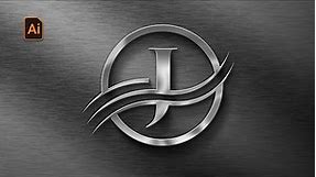 J Letter Logo Design Process with Circle Swoosh Border & Creative Icon Design in Illustrator