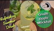 Green Apple Mocktail | How To Make Green Apple Mocktail | Green Apple Mocktail Drink Recipe