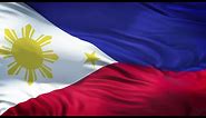 Philippines Flag 5 Minutes Loop - FREE 4k Stock Footage - Realistic Filipino Flag Wave Animation