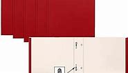 Better Office Products Red Paper 2 Pocket Folders with Prongs, 50 Pack, Matte Texture, Letter Size Paper Folders, 50 Pack, with 3 Metal Prong Fastener Clips, RED