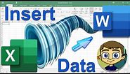 Inserting Excel Data into Microsoft Word