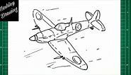 How to Draw a WW2 Spitfire Plane