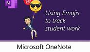 OneNote - Using Emojis to track student work ✅⚠️🏆 🏄‍♂️
