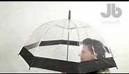 Clear Dome Umbrella with Black Stripe - Jollybrolly
